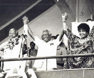 Julius Nyerere, Mandela and Winnie at Dar es Salaam