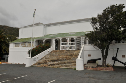 Simon's Town Museum with Canon, with the Anchor Outside.