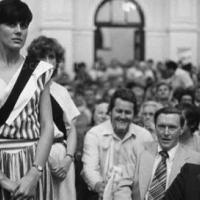 Black Sash protest during a National Party meeting, Pietermaritzburg City Hall City:Pietermaritzburg